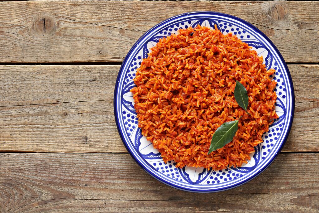 African Jollof Rice, made on the African Flavours cookery class at COOK! with the Vegetarian Society