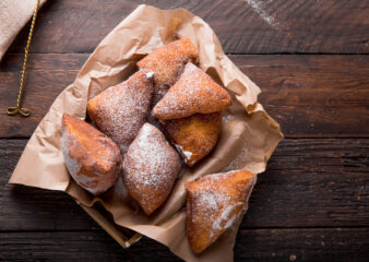 Cardamom Mandazi, a soft fried doughnut popular as a breakfast street food in East Africa, made in the Global Street Food Favourites cookery class.