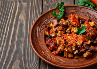 Soslu patlican (aubergine in tomato a rich tomato sauce)