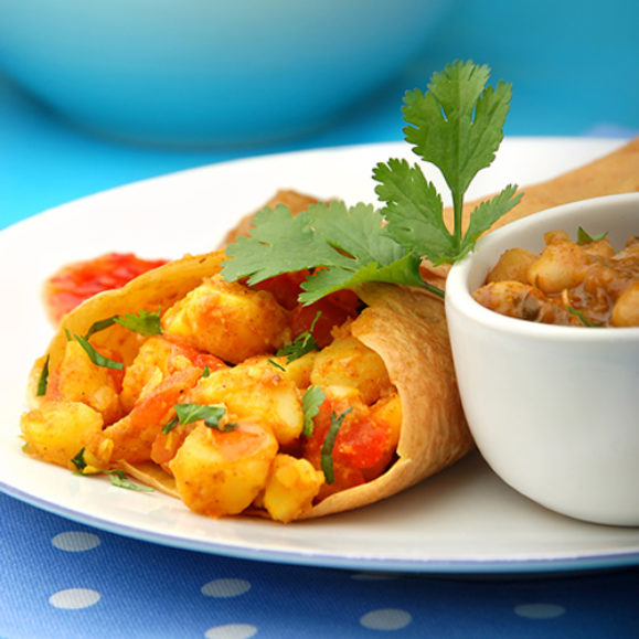 Bombay Dosa with Chickpea Sauce