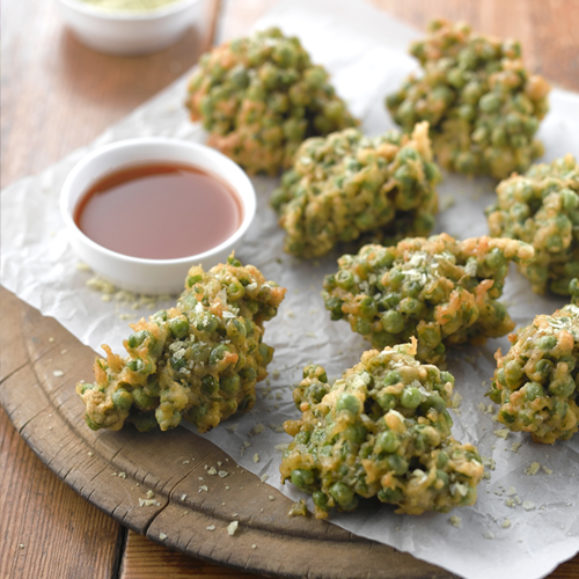 Wasabi Pea Fritters