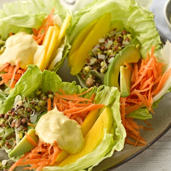 Lentil and Avocado Lettuce Wrap