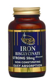 V-CapsTM Iron (Bisglycinate) 50mg Non-Constipating