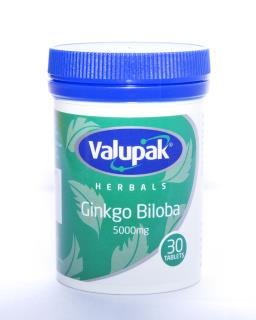 Valupak Herbals Ginkgo Biloba Extract 5000mg Tablets