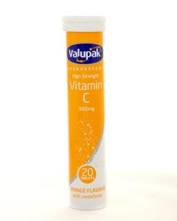 Valupak Vitamins Vitamin C Effervescent Tablets (1000mg Vitamin C)