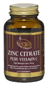 Zinc Citrate 15mg Plus Vitamin C