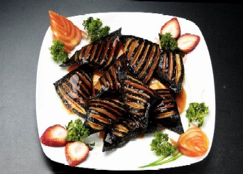 Vegetarian Black Pomfret Fish