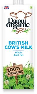 Organic Whole UHT cows milk 1L