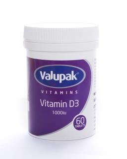 Valupak Vitamins Vitamin D3 1000 IU Tablets