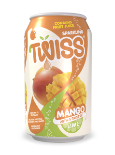 Twiss Sparkling Mango with a twist of Lime Juice Drink