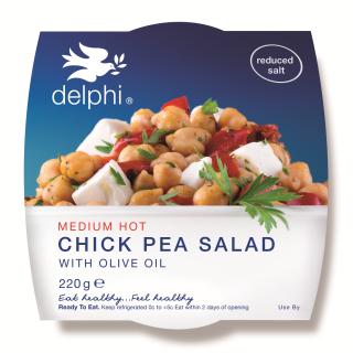 Medium hot chick pea salad