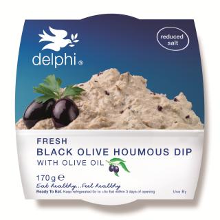 Black olive houmous dip