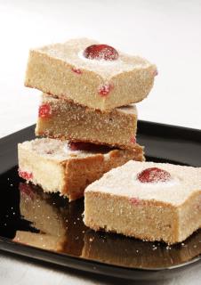 Cherry Shortbread Tray Bake