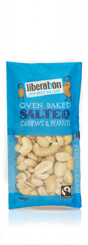 Liberation Fairtrade Oven Baked Salted Cashews and Peanuts