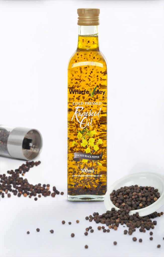 Wharfe Valley Farms Cracked Black Pepper Rapeseed Oil