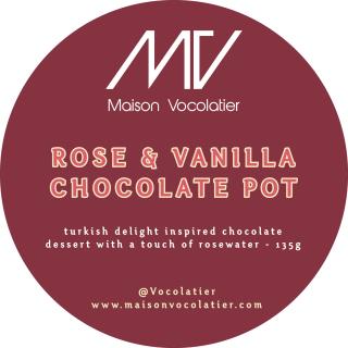 Rose & Vanilla Chocolate Pot