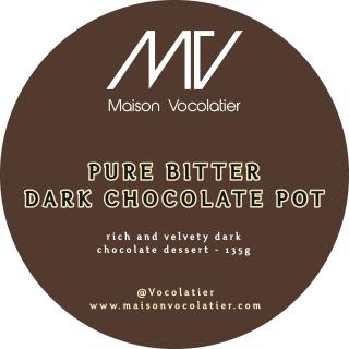 Pure Bitter Dark Chocolate Pot