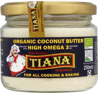 TIANA Fairtrade Organics Organic Omega 3 Organic Coconut Cooking Butter