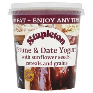 Stapleton Low Fat Prune & Date Yogurt with Sunflower seeds, Cereal & Grains