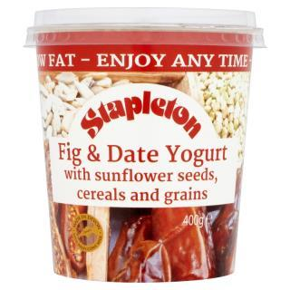 Stapleton Low Fat Fig & Date Yogurt with Sunflower Seeds, Cereal & Grains