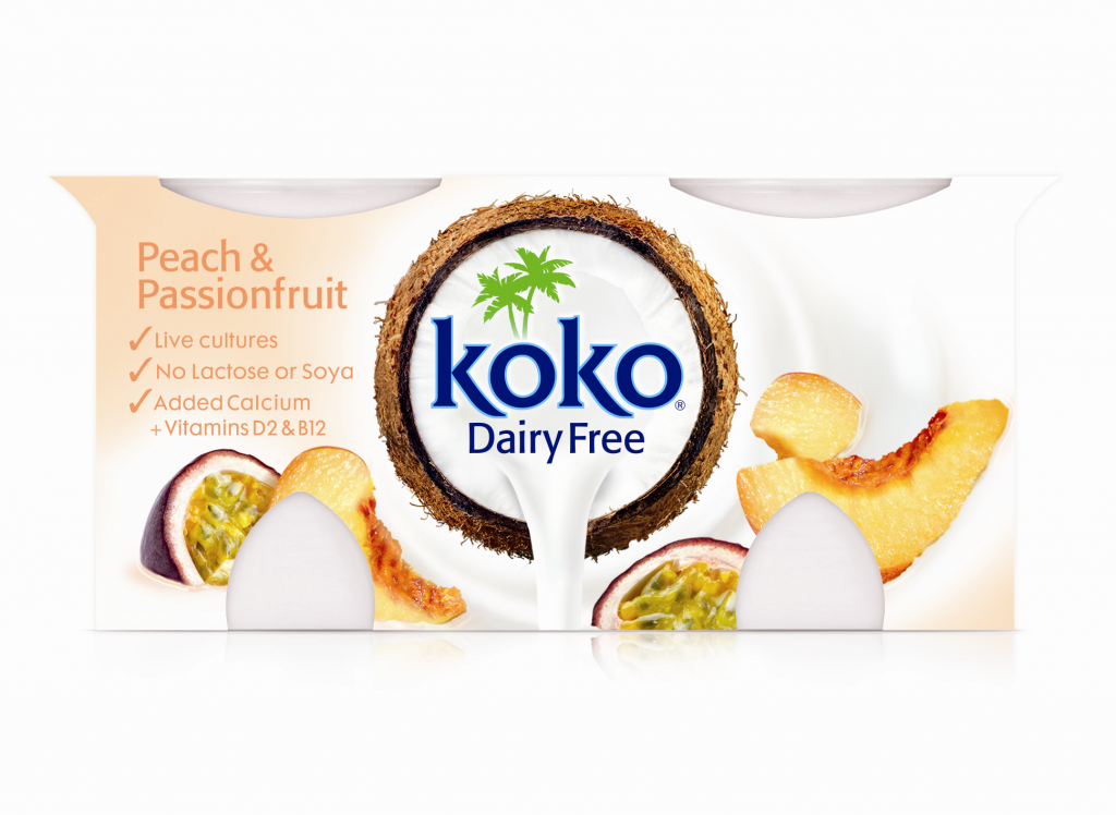 Koko Dairy Free Peach & Passionfruit Yogurt 2x125g