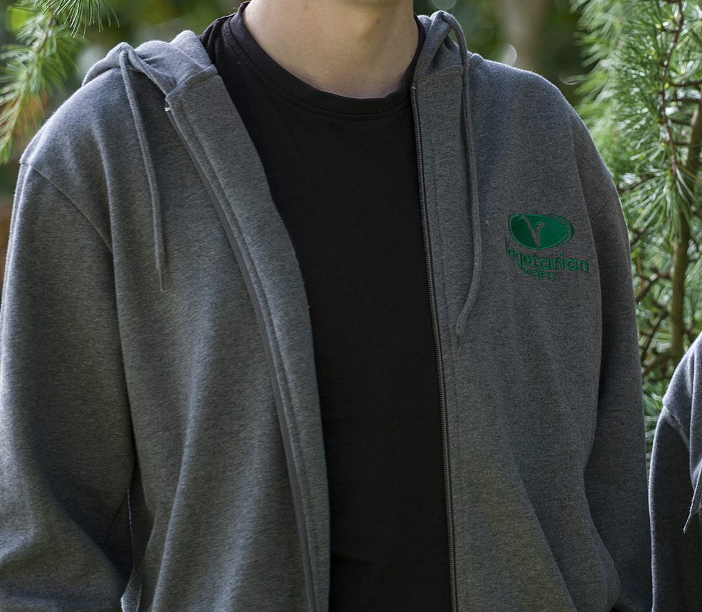 Zip-Through Vegetarian Society Unisex Hoodie