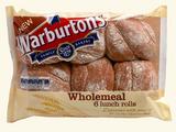 Warburtons 6 Wholemeal Sandwich Rolls