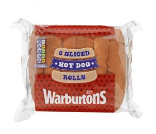 Warburtons 6 Hot Dog Rolls