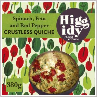 Higgidy Crustless Spinach, Feta and Roasted Red Pepper Quiche