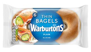 Warburtons Plain Thin Bagels