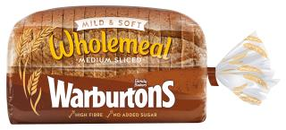 Warburtons Medium Sliced Wholemeal Bread 800g