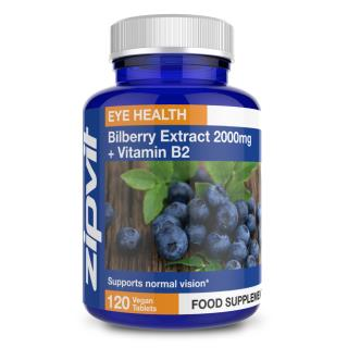 Bilberry extract 2000mg with added B2 120 tablets