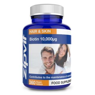 Biotin 10,000mcg 180 tablets eco-pack