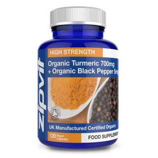 Organic Turmeric 700mg with Black Pepper 120 tablets eco-pack