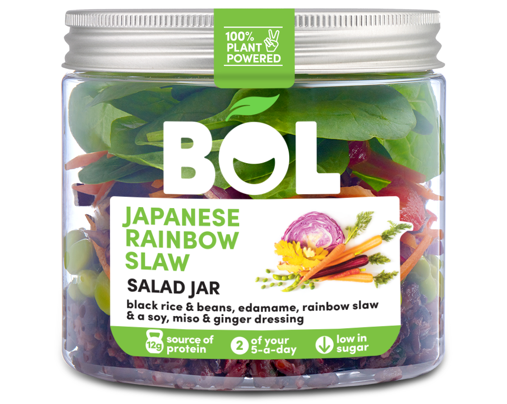 BOL Japanese Rainbow Slaw Salad Jar