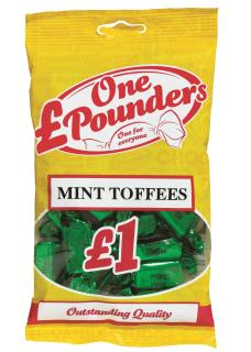 £One Pounders Mint Toffees