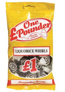 £One Pounders Liquorice Whirls