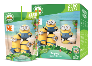 Minions Zero Sugar Tropical Fruit Flavoured Drink (200ml)