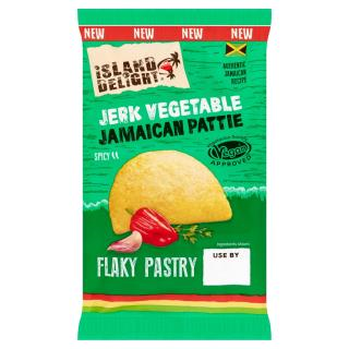 Island Delight Jerk Vegetable Jamaican Pattie Flaky 140g