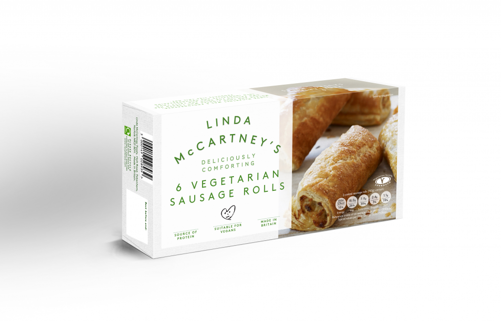 Linda McCartney 6 Vegetarian Sausage Rolls Frozen 342g (Vegan)