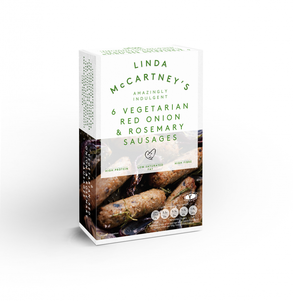 Linda McCartney 6 Red Onion & Rosemary Sausages Frozen 270g  (Vegan)