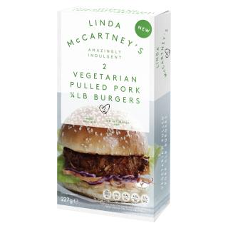 Linda McCartney 2 Vegetarian Pulled Pork 1/4lb Burgers Frozen 227g