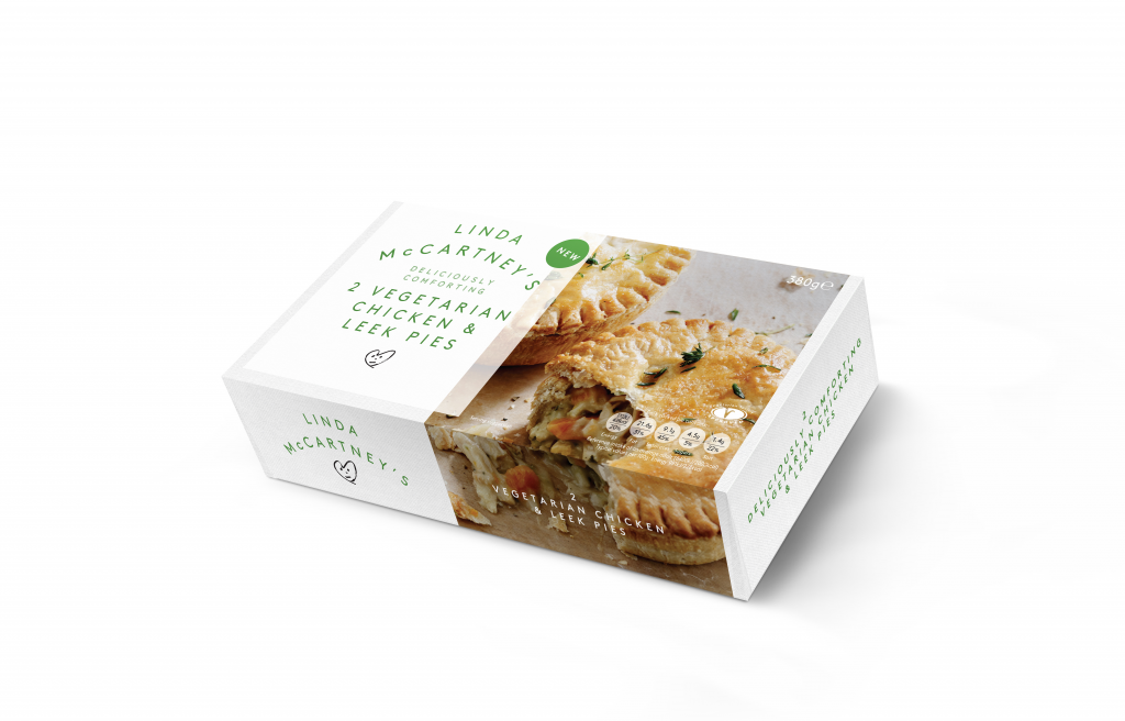 Linda McCartney 2 Vegetarian Chicken & Leek Pie Frozen 380g