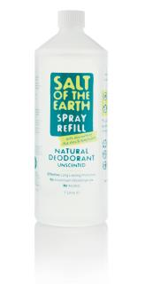 Salt of the Earth Unscented Natural Deodorant  – Spray Refill 1 ltr