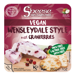 Wensleydale Style with Cranberries Soya Free