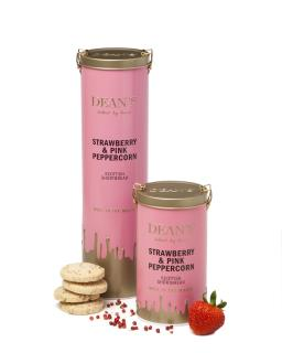 Strawberry and Pink Peppercorn Shortbread Rounds 150g & 300g Tin